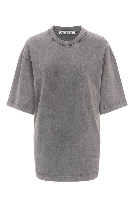 Хлопковая футболка Acne Studios FN-UX-TSHI000018/CL0218 Серый FN-UX-TSHI000018/CL0218