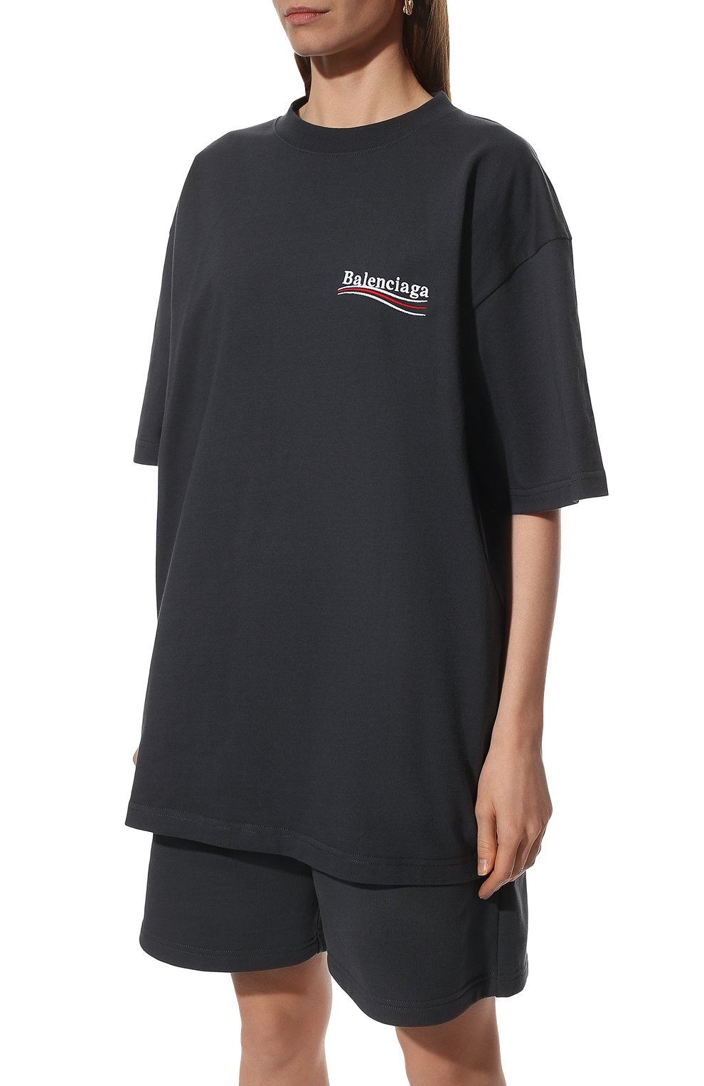Хлопковая футболка BALENCIAGA, арт. 641655/TKVJ1, фото 3