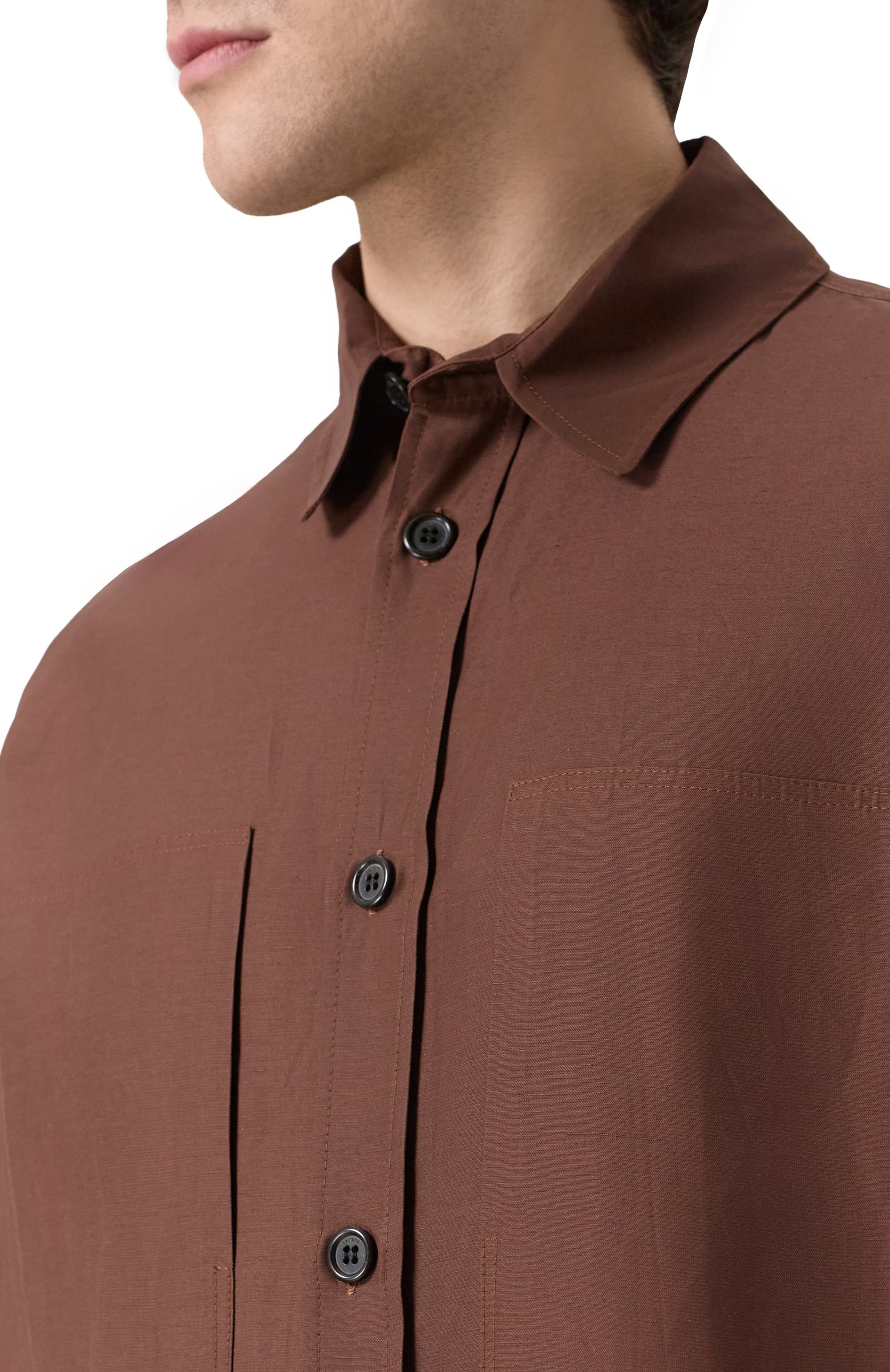 Рубашка из вискозы и льна LANEUS, арт. S6LAMASI072, фото 5