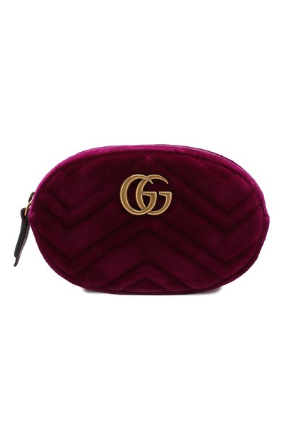 Поясная сумка gg marmont из бархата GUCCI, арт. 476434/9FRDT, фото 1