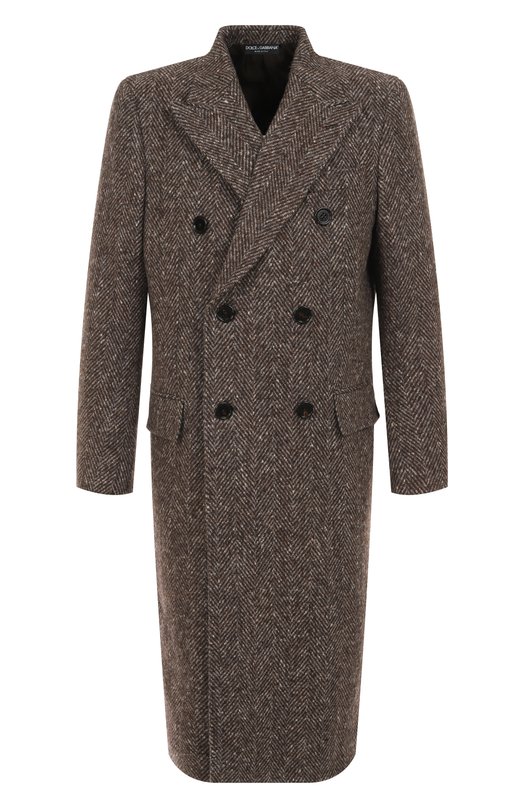 Шерстяное пальто Dolce & Gabbana G038ZT/FC2FD Серый G038ZT/FC2FD