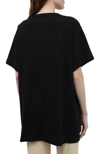 Хлопковая футболка YOHJI YAMAMOTO черного цвета по цене 17350 руб., арт. FD-T06-072, фото 4 Хлопковая футболка YOHJI YAMAMOTO, арт. FD-T06-072, фото 4