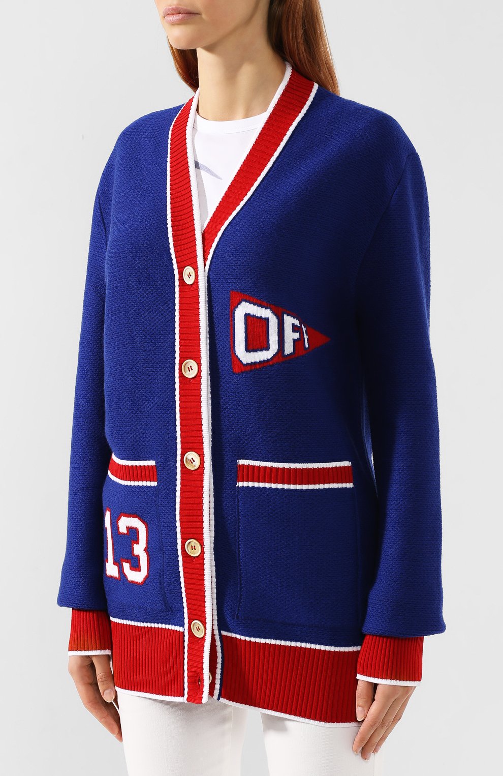 Шерстяной кардиган OFF-WHITE, арт. 0WHB006E19A280753020, фото 3