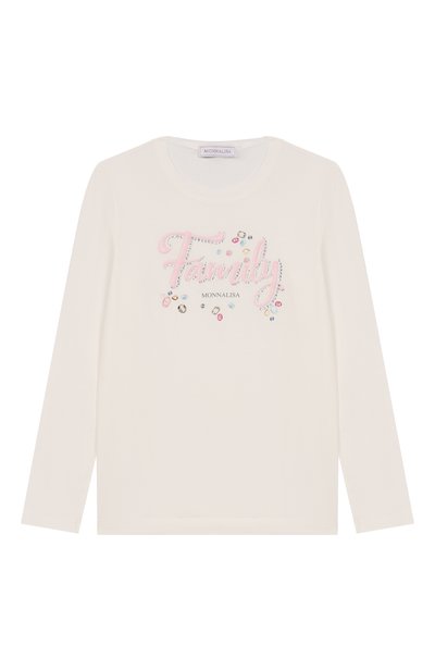 Хлопковый лонгслив MONNALISA, арт. 11F611