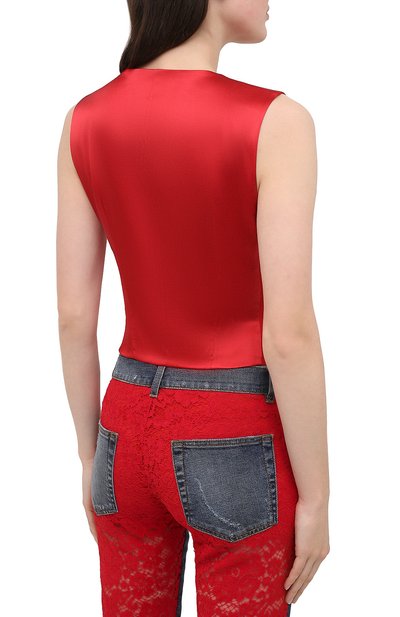 Жилет из шерсти и шелка DOLCE & GABBANA, арт. F79H6T/FUCC6, фото 4