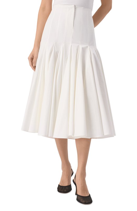 Хлопковая юбка Jacquemus 25E251SK076/1520 Белый  25E251SK076/1520 Фото 3
