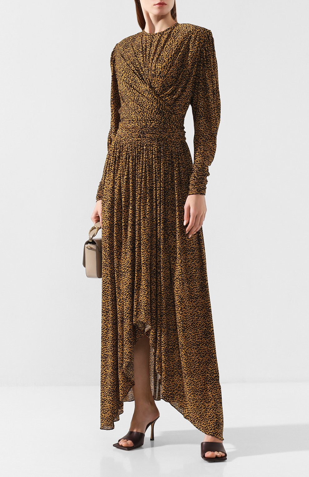 Платье из вискозы ISABEL MARANT желтого цвета по цене 111500 руб., арт. R01502-19A026I/JUCIENNE, фото 2 Платье из вискозы ISABEL MARANT, арт. R01502-19A026I/JUCIENNE, фото 2