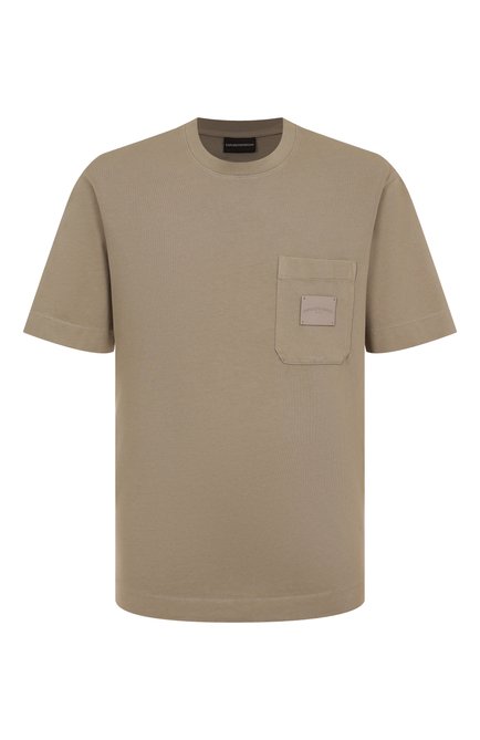 Мужская хлопковая футболка EMPORIO ARMANI, арт. EM002722/AF13715