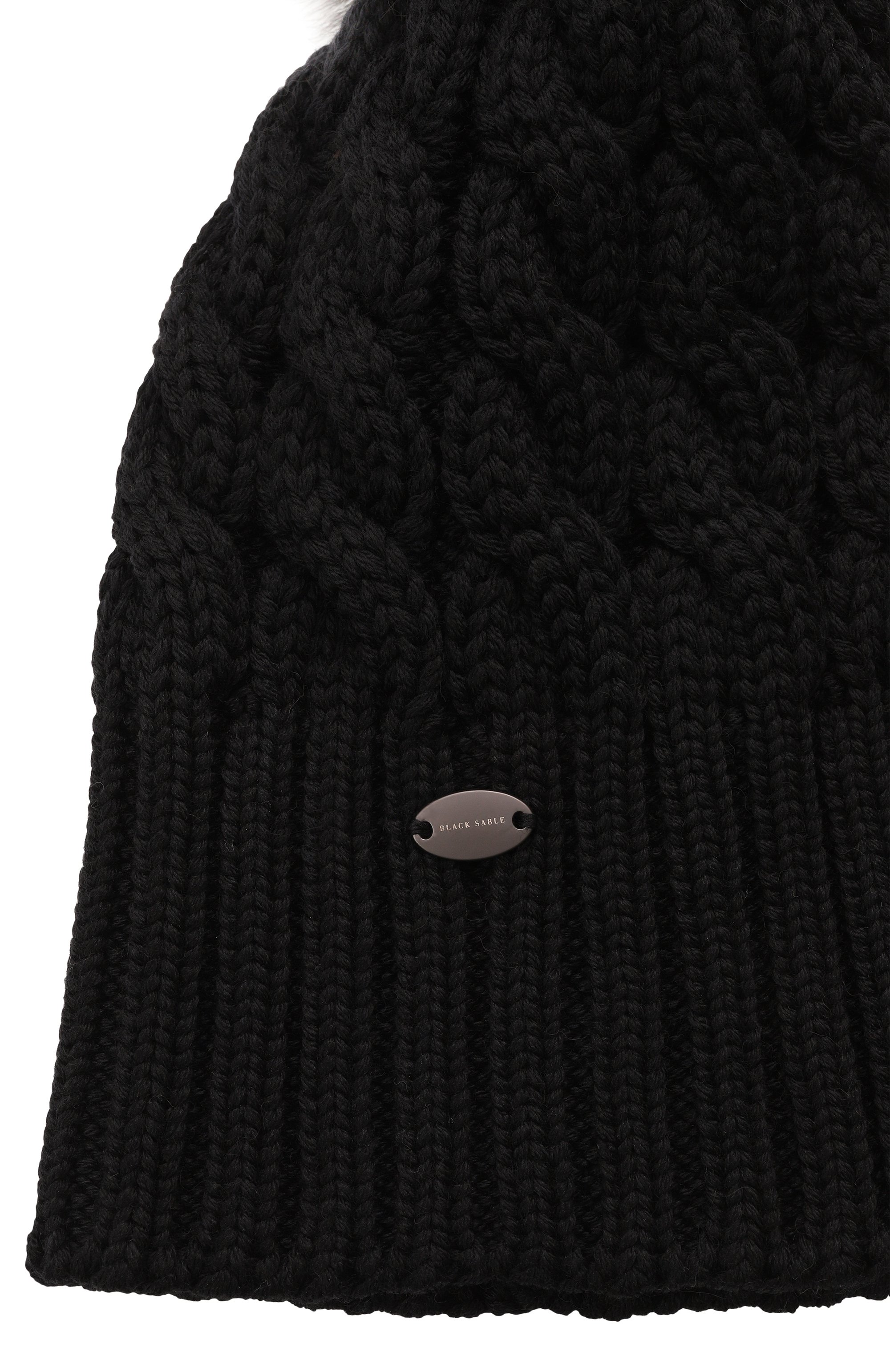 Шерстяная шапка mona с отделкой из соболя BLACK SABLE, арт. BS-24016, фото 4