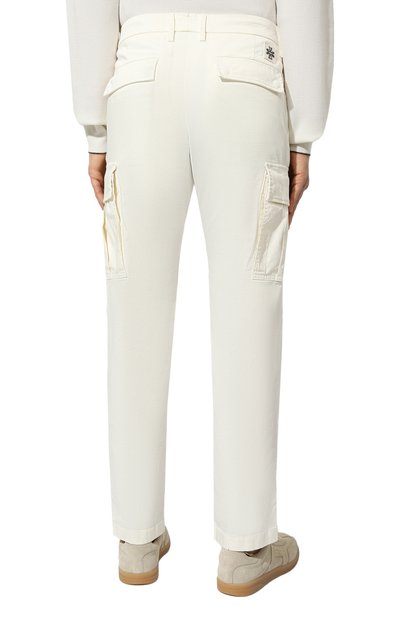 Хлопковые брюки-карго JACOB COHEN белого цвета по цене 59200 руб., арт. U P 020 01 S 3755, фото 4 Хлопковые брюки-карго JACOB COHEN, арт. U P 020 01 S 3755, фото 4
