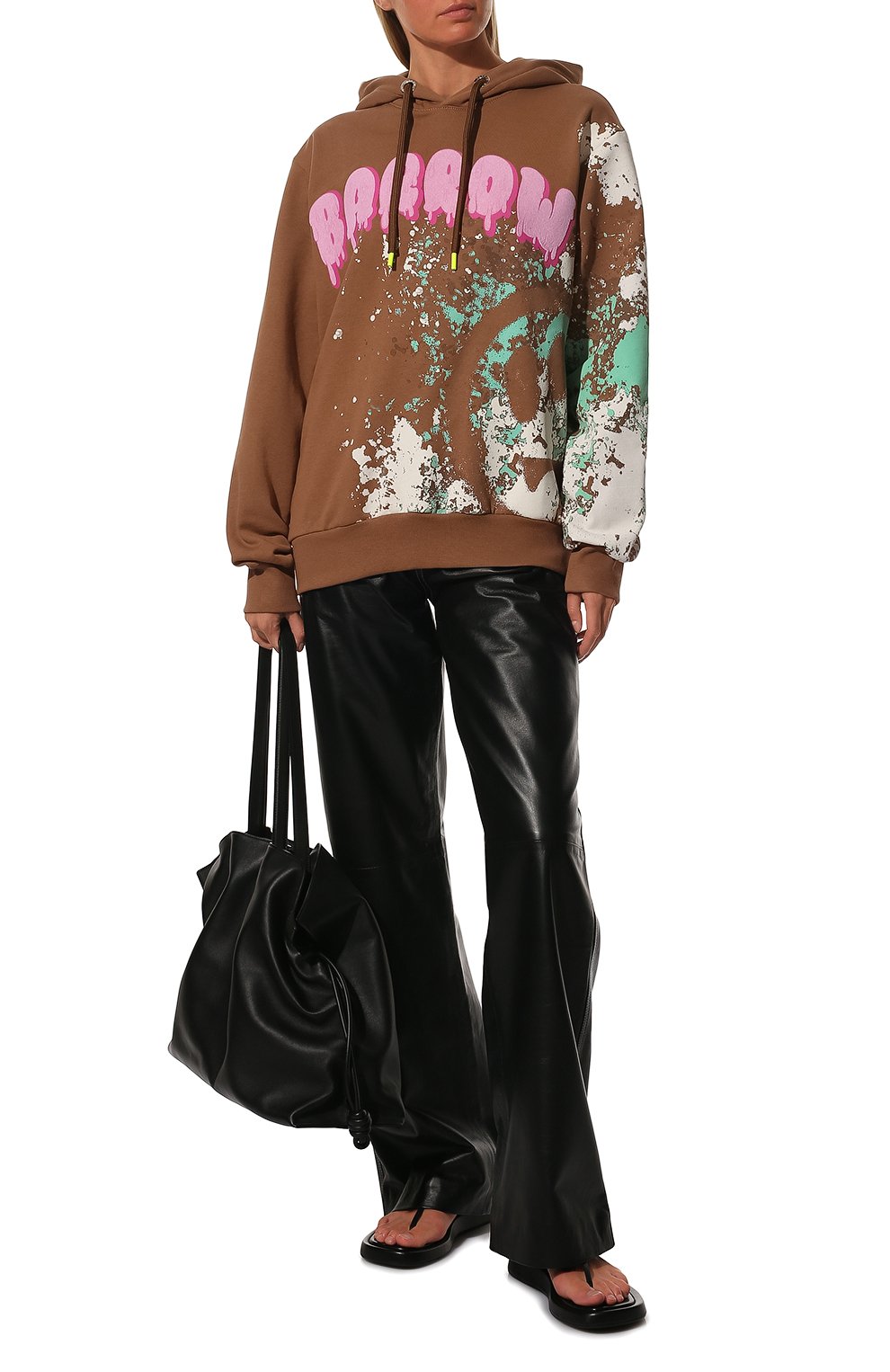 Хлопковое худи BARROW бежевого цвета по цене 29950 руб., арт. 032500/W, фото 2 Хлопковое худи BARROW, арт. 032500/W, фото 2