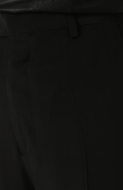 Шелковые расклешенные брюки со стрелками RICK OWENS черного цвета по цене 55100 руб., арт. RP18S8300/SCR, фото 5 Шелковые расклешенные брюки со стрелками RICK OWENS, арт. RP18S8300/SCR, фото 5