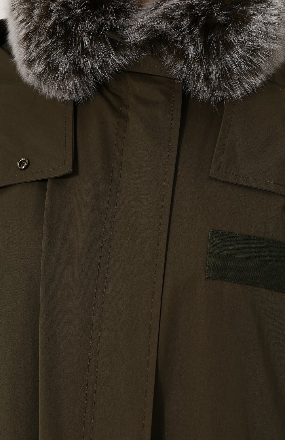 Хлопковая парка свободного кроя с меховой отделкой YS ARMY PARIS, арт. 8EFM01094F24W, фото 5