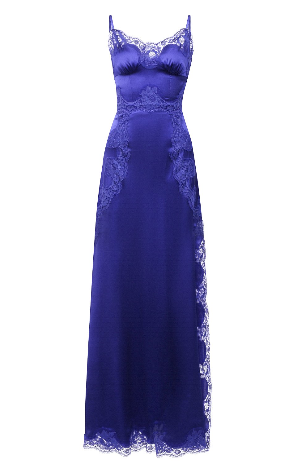 Атласное платье DOLCE & GABBANA синего цвета по цене 297000 руб., арт. I6AE1W/GDZAP, фото 1 Атласное платье DOLCE & GABBANA, арт. I6AE1W/GDZAP, фото 1