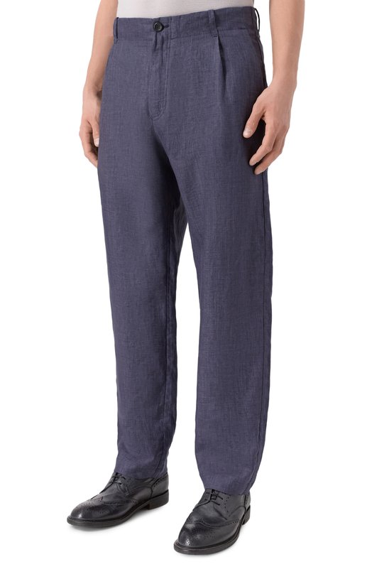 Льняные брюки Hannes Roether PA21DRE.619 Синий  PA21DRE.619 Фото 3