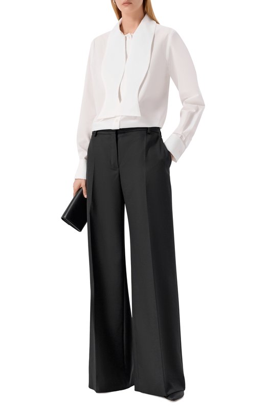 Хлопковая блузка Nina Ricci 25ACT0029/C01077 Белый  25ACT0029/C01077 Фото 2