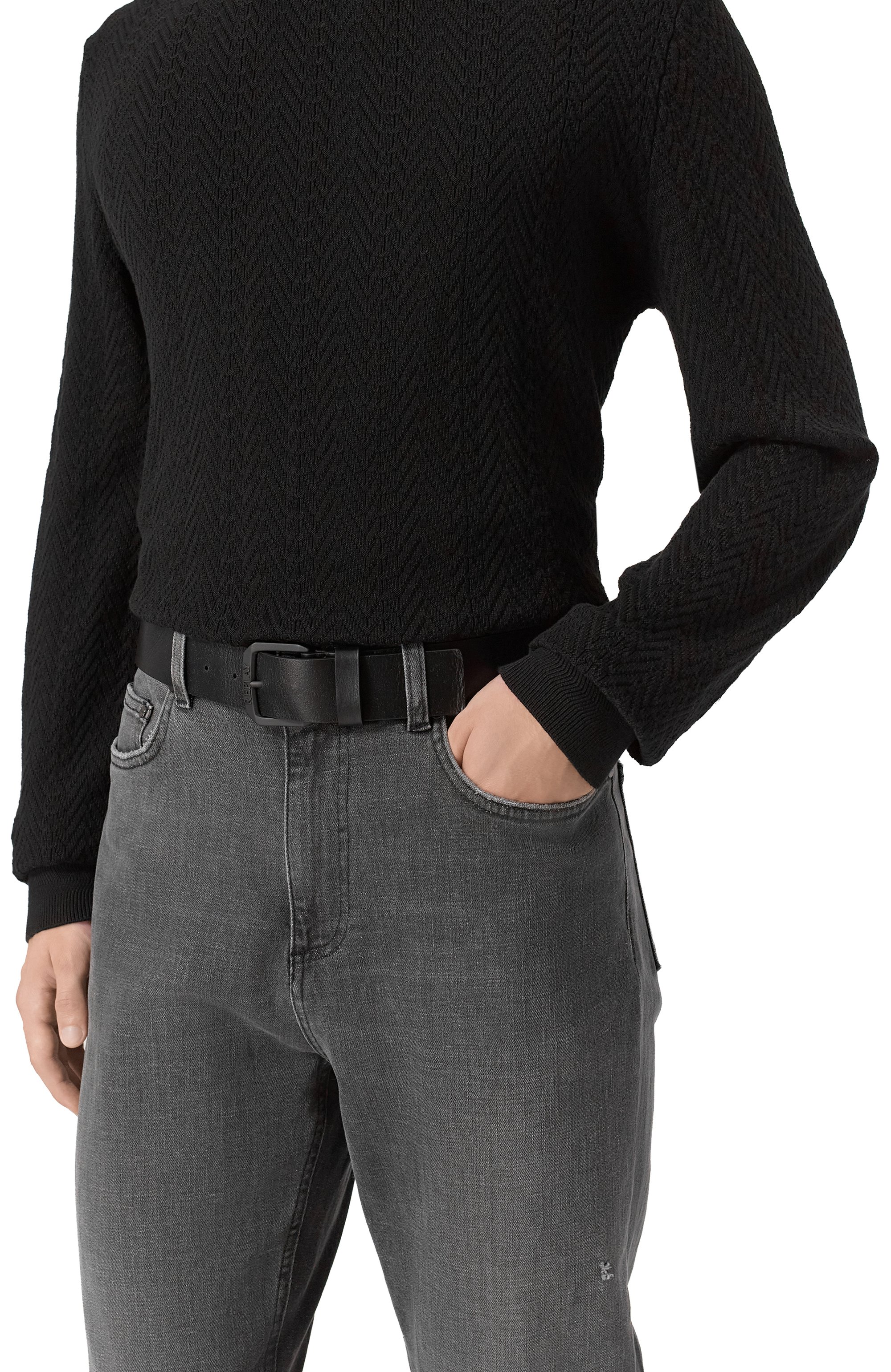 Кожаный ремень REPLAY черного цвета по цене 6995 руб., арт. AM2515.000.A3077, фото 2 Кожаный ремень REPLAY, арт. AM2515.000.A3077, фото 2