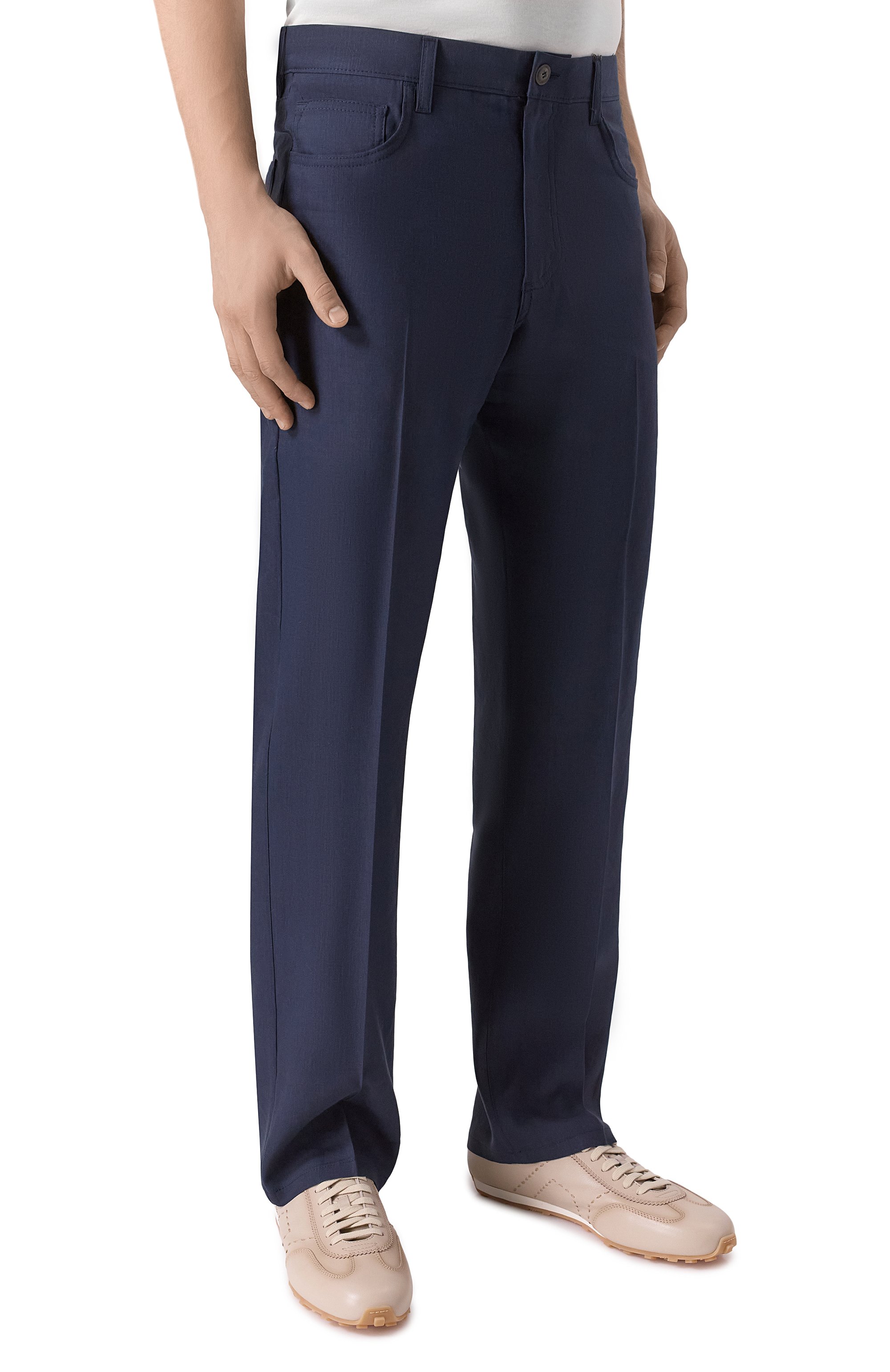 Брюки изо льна и шерсти CANALI, арт. U7052/AE02571, фото 3