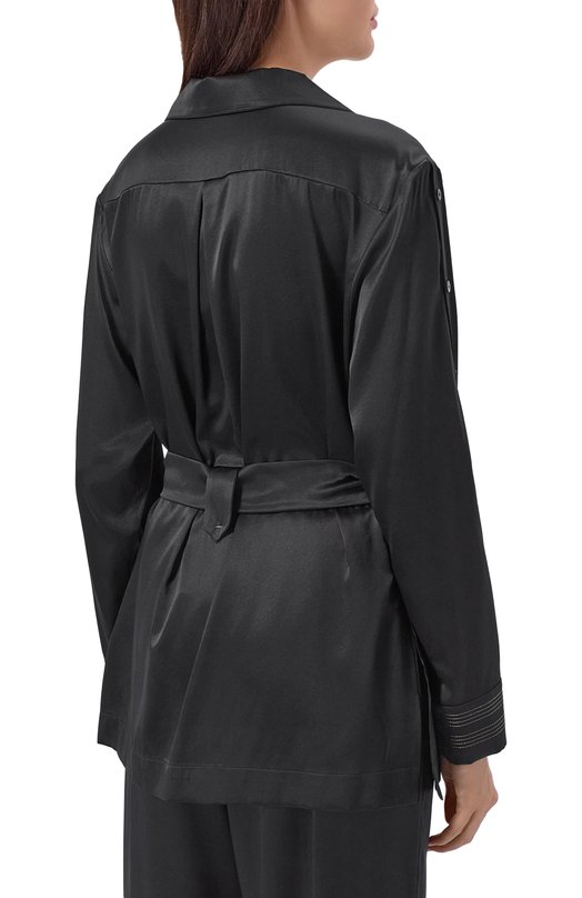 Шелковый жакет Freeage WS26.JK154.6003.900 Чёрный  WS26.JK154.6003.900 Фото 4