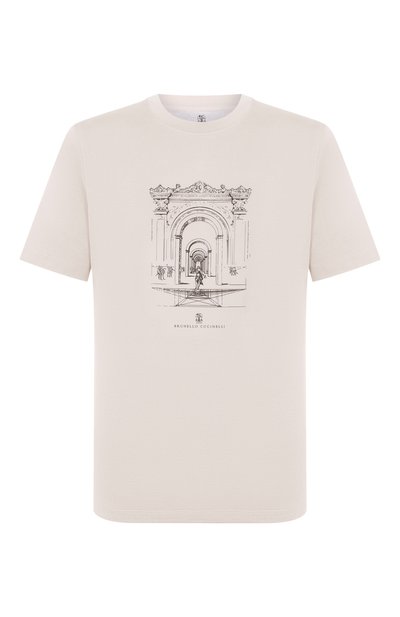 Мужская хлопковая футболка BRUNELLO CUCINELLI, арт. M0B138521P