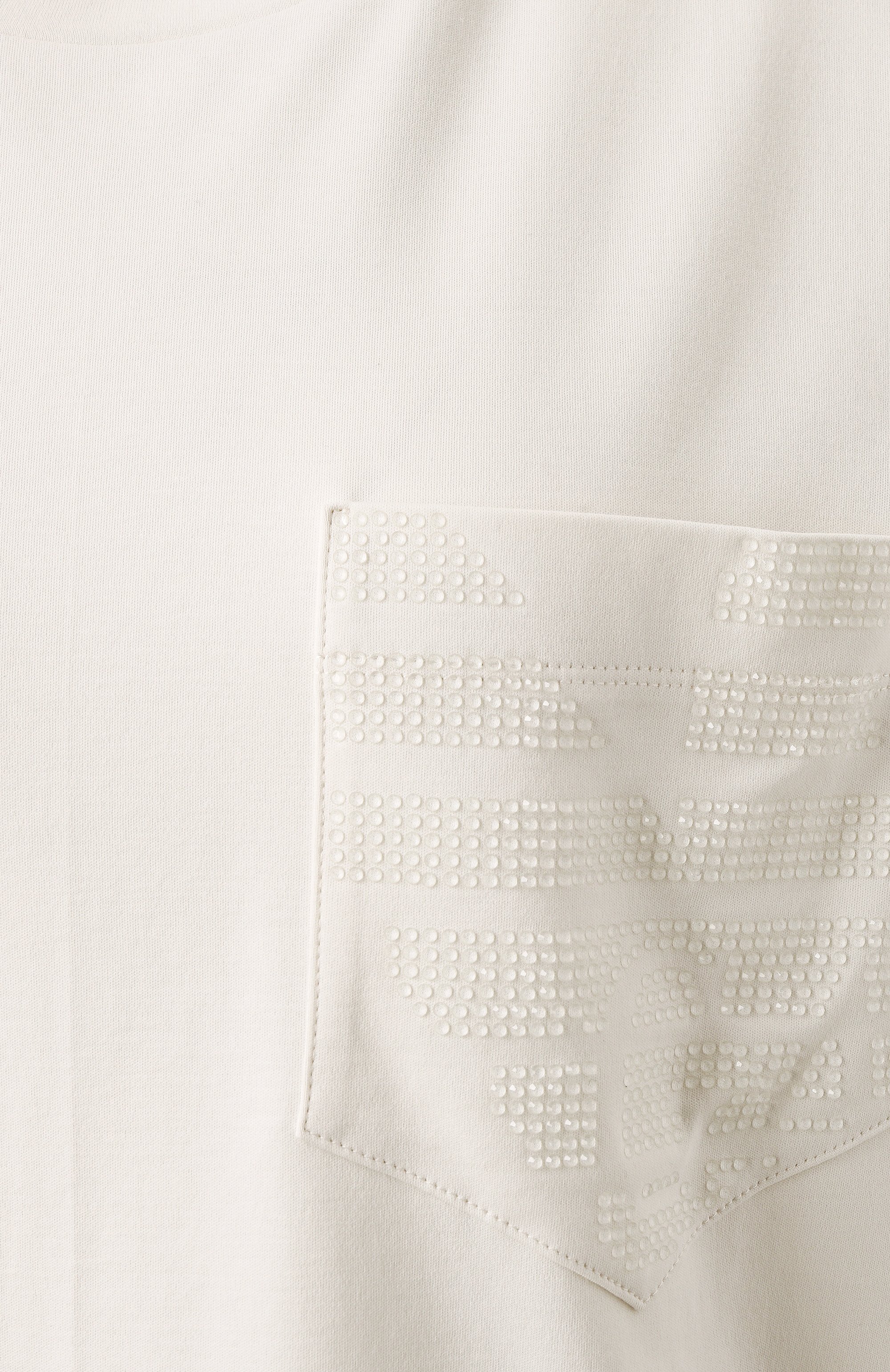 Хлопковая футболка EMPORIO ARMANI белого цвета по цене 27600 руб., арт. EW000891/AF12545, фото 6 Хлопковая футболка EMPORIO ARMANI, арт. EW000891/AF12545, фото 6