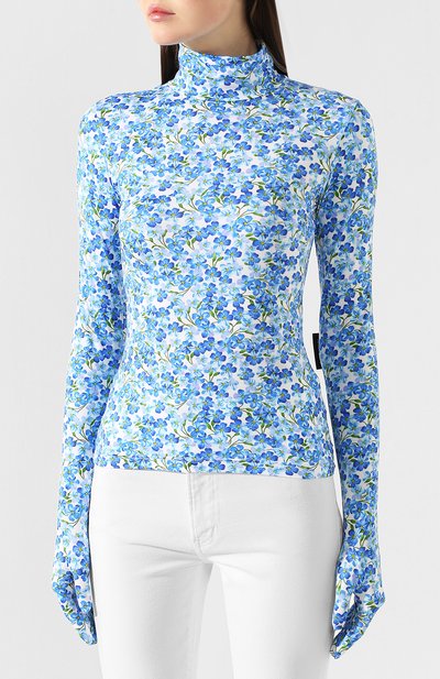 Водолазка с принтом VETEMENTS, арт. SS20T0002 2613/W/BLUE/WHITE FL0WERS, фото 3