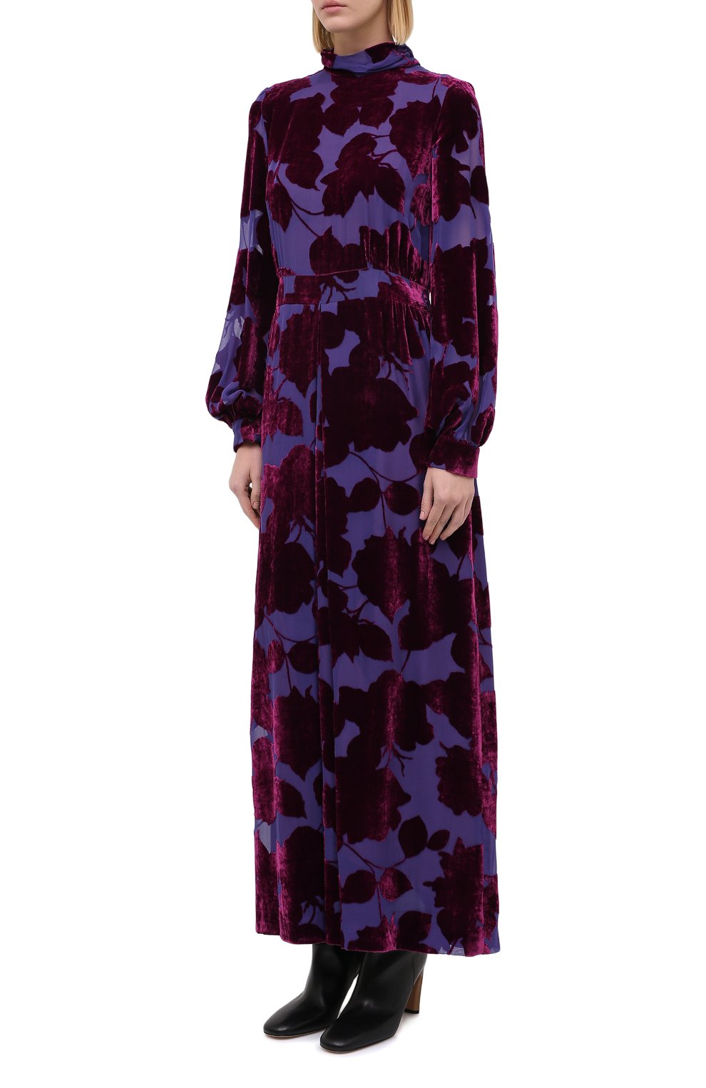 Платье из вискозы и шелка DRIES VAN NOTEN, арт. 202-18623-1249, фото 3