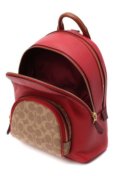 Рюкзак carrie small COACH красного цвета по цене 44100 руб., арт. 657, фото 4 Рюкзак carrie small COACH, арт. 657, фото 4