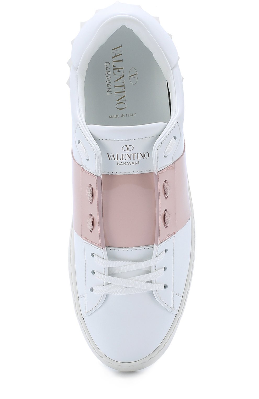 Кожаные кеды open с лаковой цветной вставкой VALENTINO, арт. MW1S0781/TCQ, фото 5