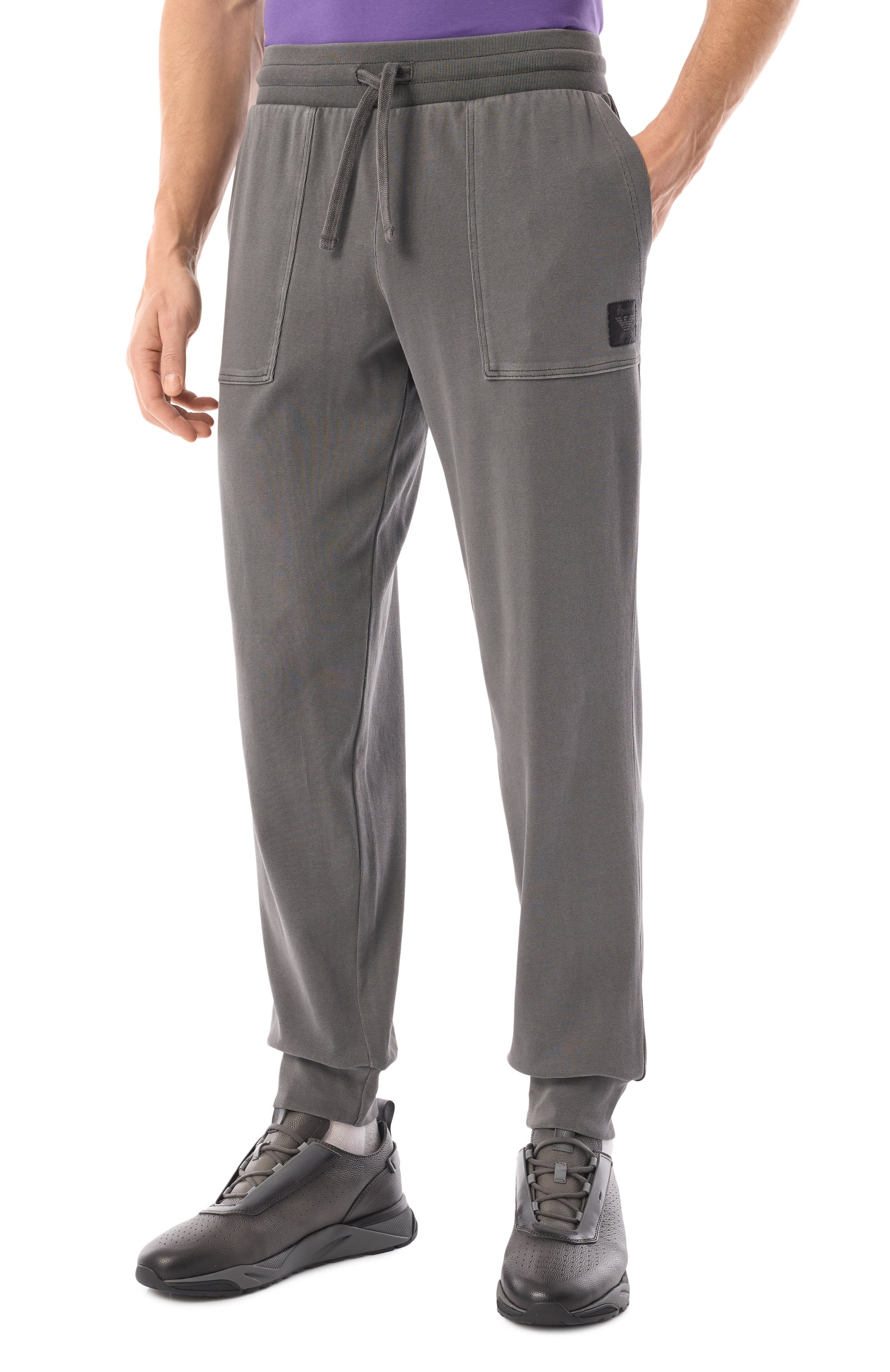 Хлопковые джоггеры EMPORIO ARMANI, арт. 112123/4F538, фото 3