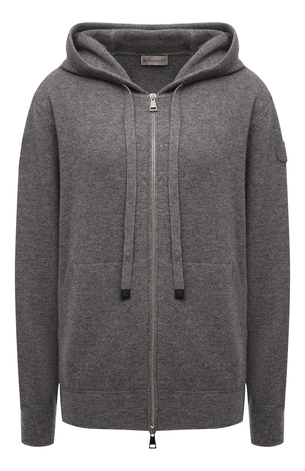 Кардиган из шерсти и кашемира MONCLER серого цвета по цене 85750 руб., арт. H1-093-9B000-19-M1550, фото 1 Кардиган из шерсти и кашемира MONCLER, арт. H1-093-9B000-19-M1550, фото 1