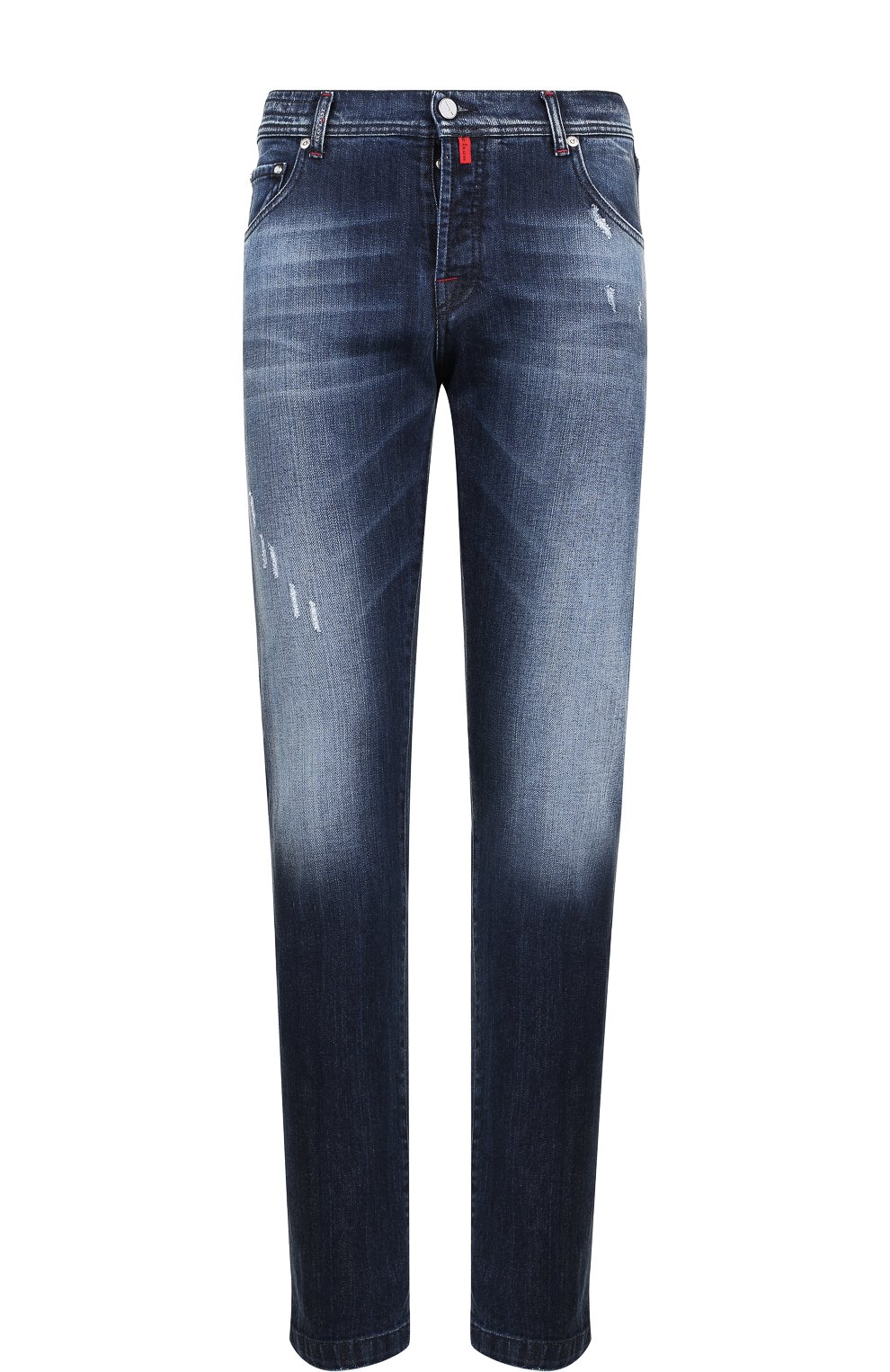 Джинсы прямого кроя с потертостями KITON, арт. UPNJS/J02R43, фото 1