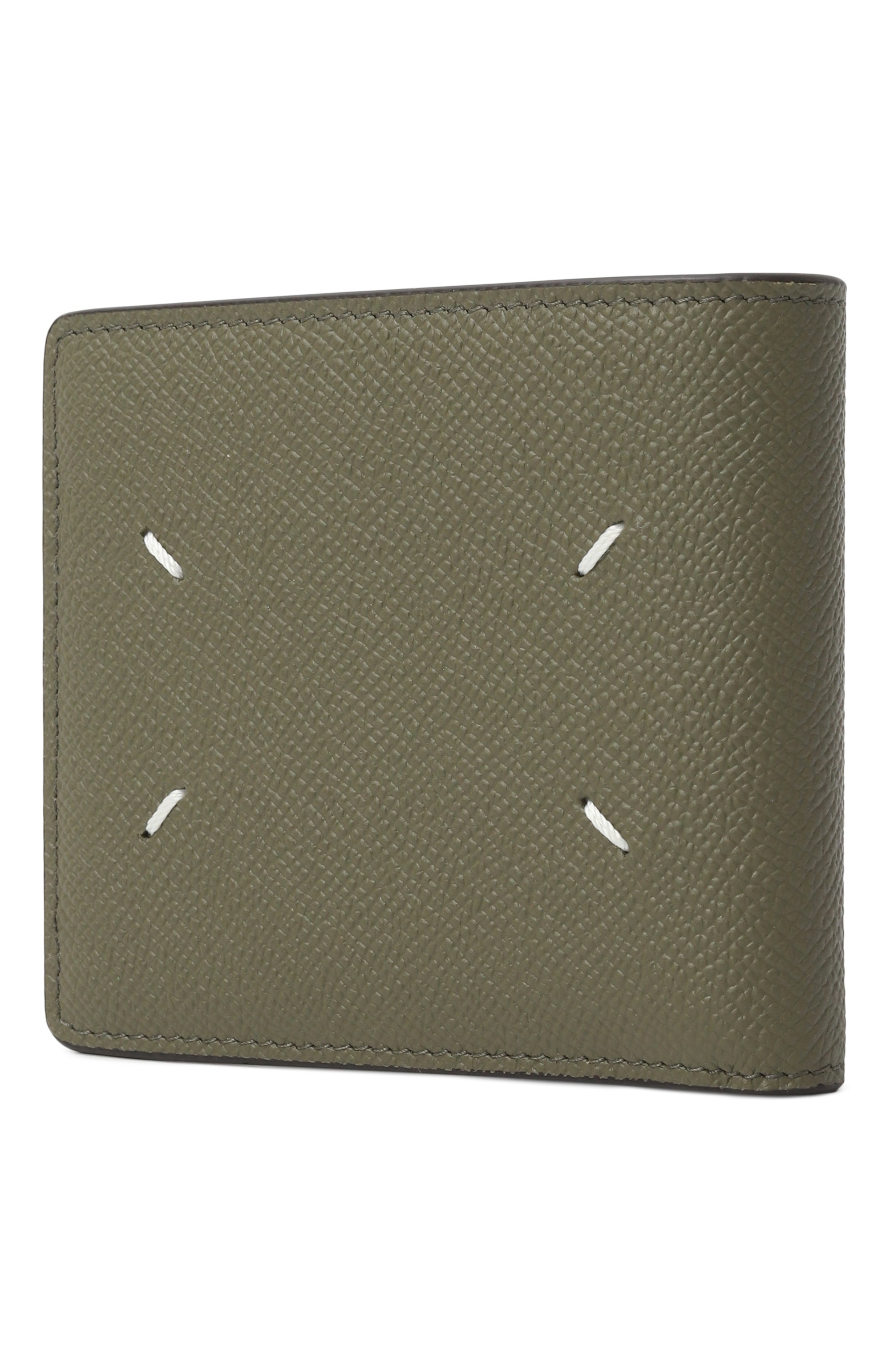 Кожаное портмоне MAISON MARGIELA хаки цвета по цене 55050 руб., арт. S35UI0435/P4745, фото 2 Кожаное портмоне MAISON MARGIELA, арт. S35UI0435/P4745, фото 2