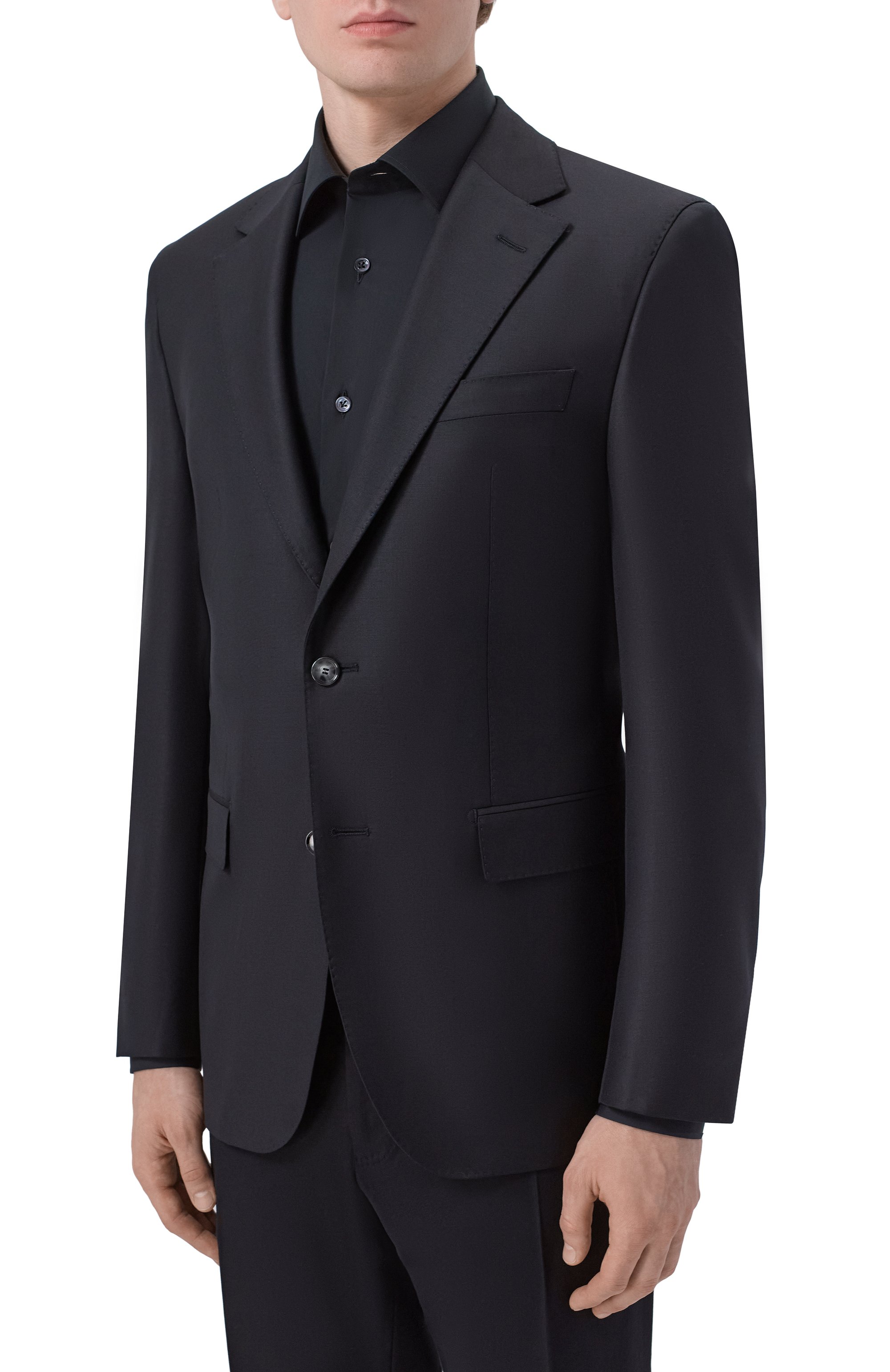 Шерстяной пиджак BOSS CAMEL черного цвета по цене 119500 руб., арт. 50509910, фото 3 Шерстяной пиджак BOSS CAMEL, арт. 50509910, фото 3