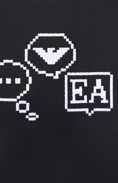 Футболка из лиоцелла и хлопка EMPORIO ARMANI темно-синего цвета по цене 13300 руб., арт. EB000912/AF10127, фото 3 Футболка из лиоцелла и хлопка EMPORIO ARMANI, арт. EB000912/AF10127, фото 3