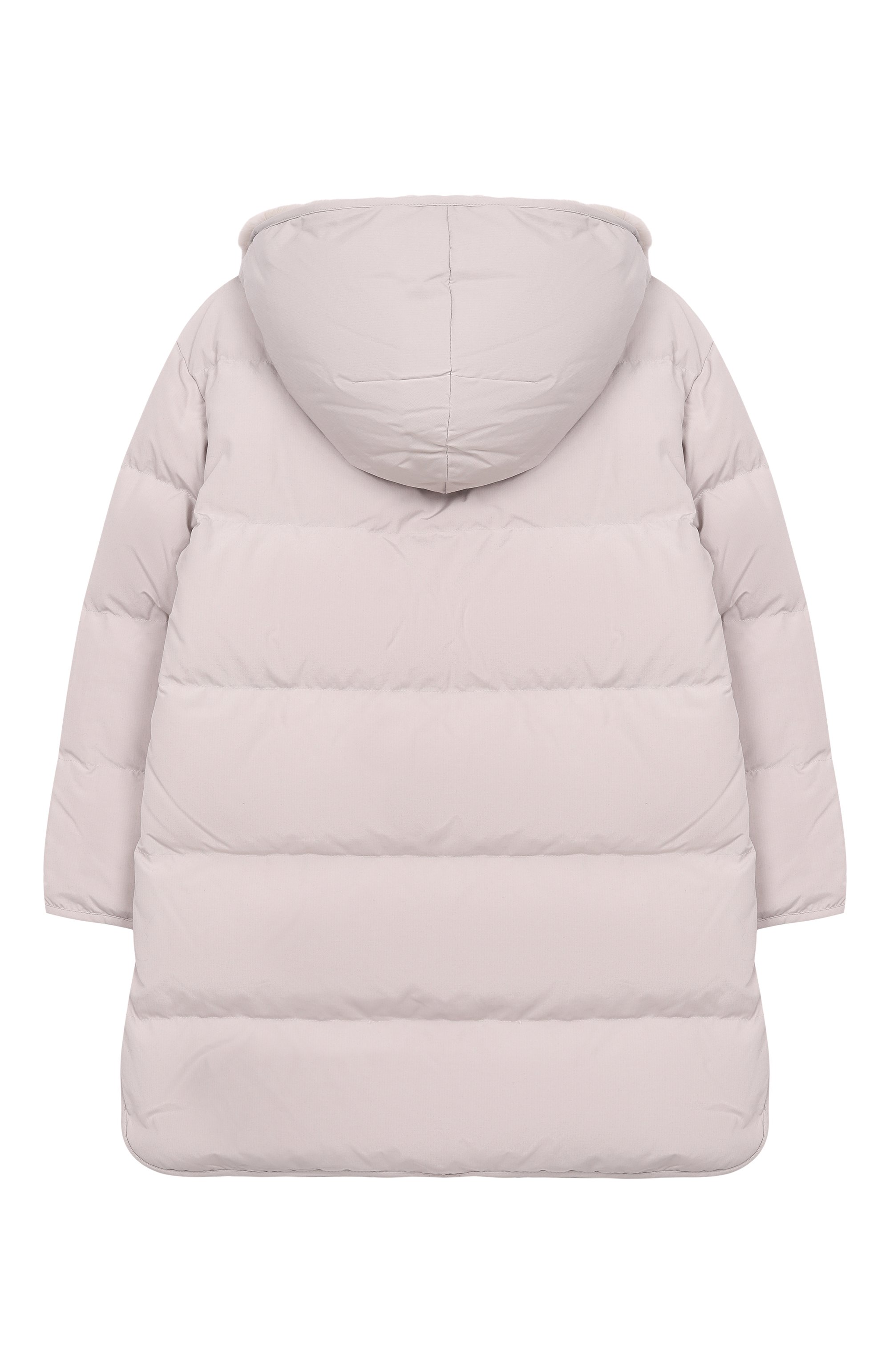 Пуховое пальто с отделкой из кролика YVES SALOMON ENFANT, арт. 26WEM905XXJ06X_001, фото 2