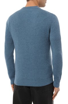 Мужской кашемировый джемпер PIACENZA CASHMERE 1733 голубого цвета, арт. 12145/050 | Фото 4 (Мужское Кросс-КТ: Джемперы; Материал внешний: Шерсть, Кашемир; Рукава: Длинные; Принт: Без принта; Длина (для топов): Стандартные; Материал сплава: Проставлено; Драгоценные камни: Проставлено; Вырез: Круглый; Стили: Кэжуэл)