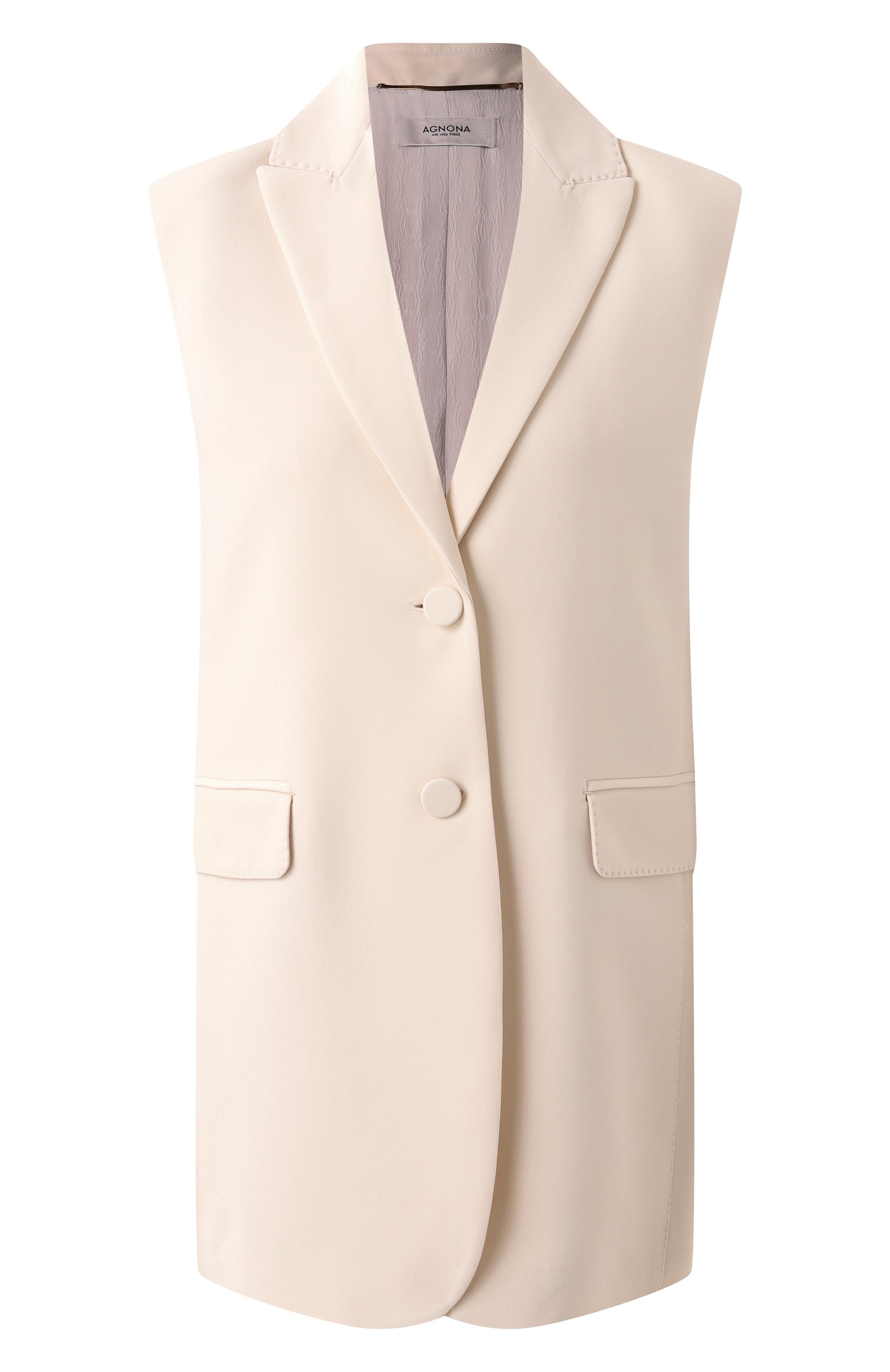 Жилет AGNONA кремового цвета по цене 309000 руб., арт. TX0901/U5068, фото 1 Жилет AGNONA, арт. TX0901/U5068, фото 1