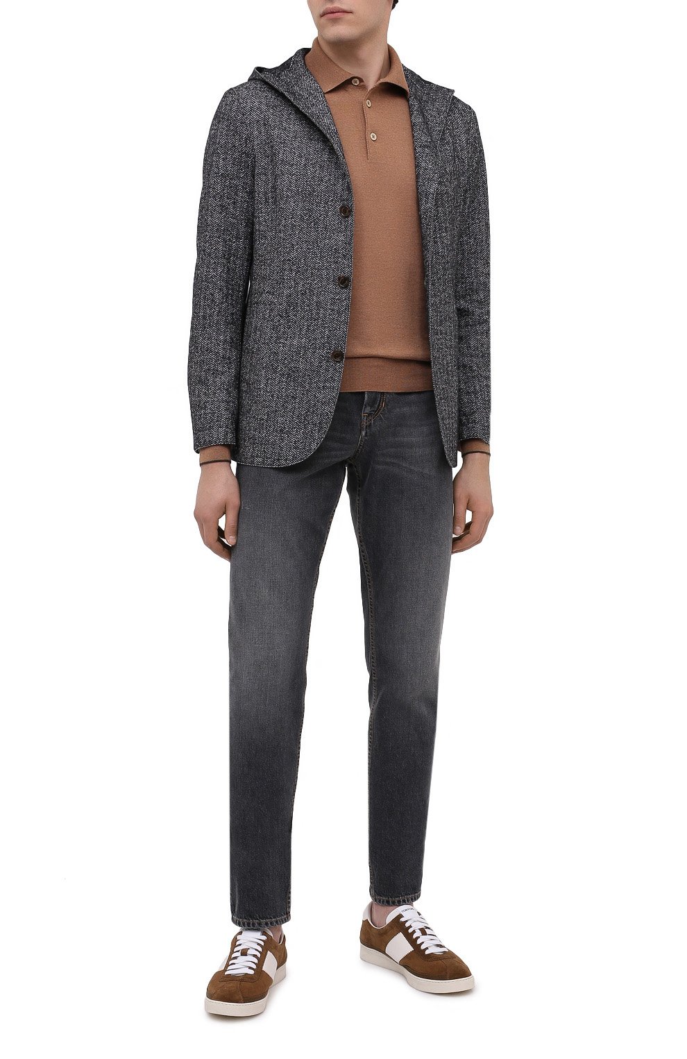 Поло из шерсти и кашемира FIORONI темно-бежевого цвета по цене 61950 руб., арт. MK00T0C1, фото 2 Поло из шерсти и кашемира FIORONI, арт. MK00T0C1, фото 2