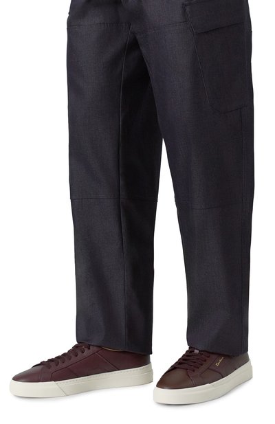 Кожаные кеды gloria SANTONI, арт. MBGG21967PNNKSIW, фото 3