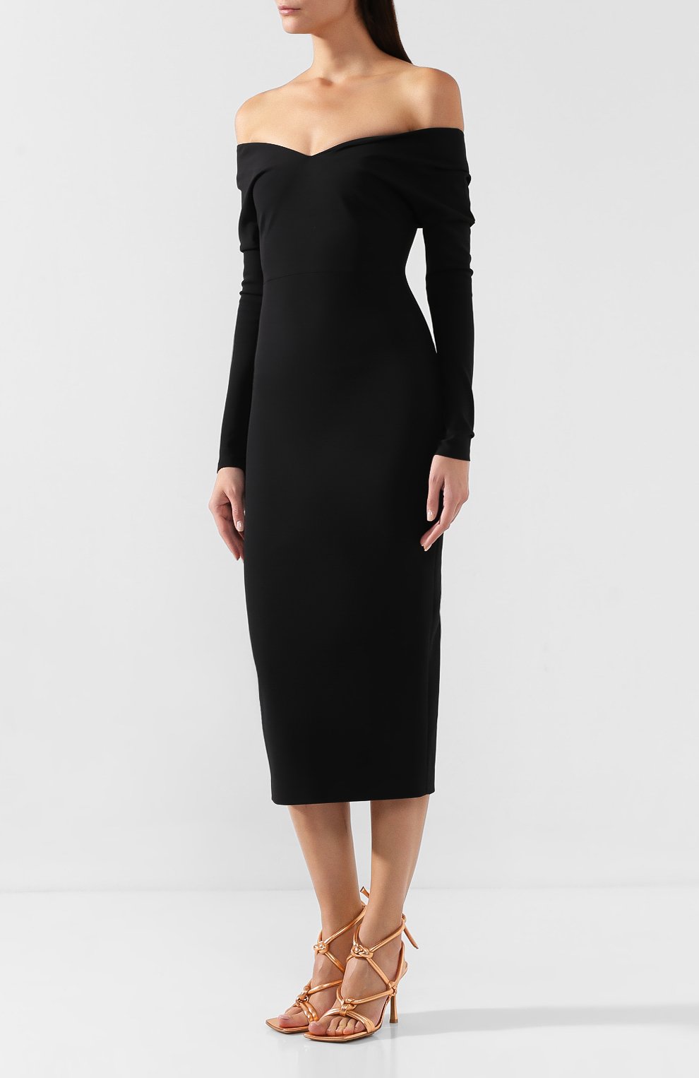 Платье A.W.A.K.E. MODE черного цвета по цене 89950 руб., арт. AW19.D03, фото 3 Платье A.W.A.K.E. MODE, арт. AW19.D03, фото 3