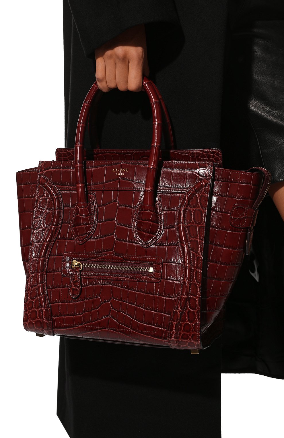 Сумка luggage micro из кожи крокодила CELINE, арт. 167794ACS, фото 2