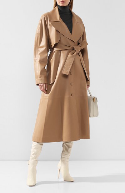 Кожаное пальто ZIMMERMANN бежевого цвета по цене 367500 руб., арт. 6590JESP, фото 2 Кожаное пальто ZIMMERMANN, арт. 6590JESP, фото 2