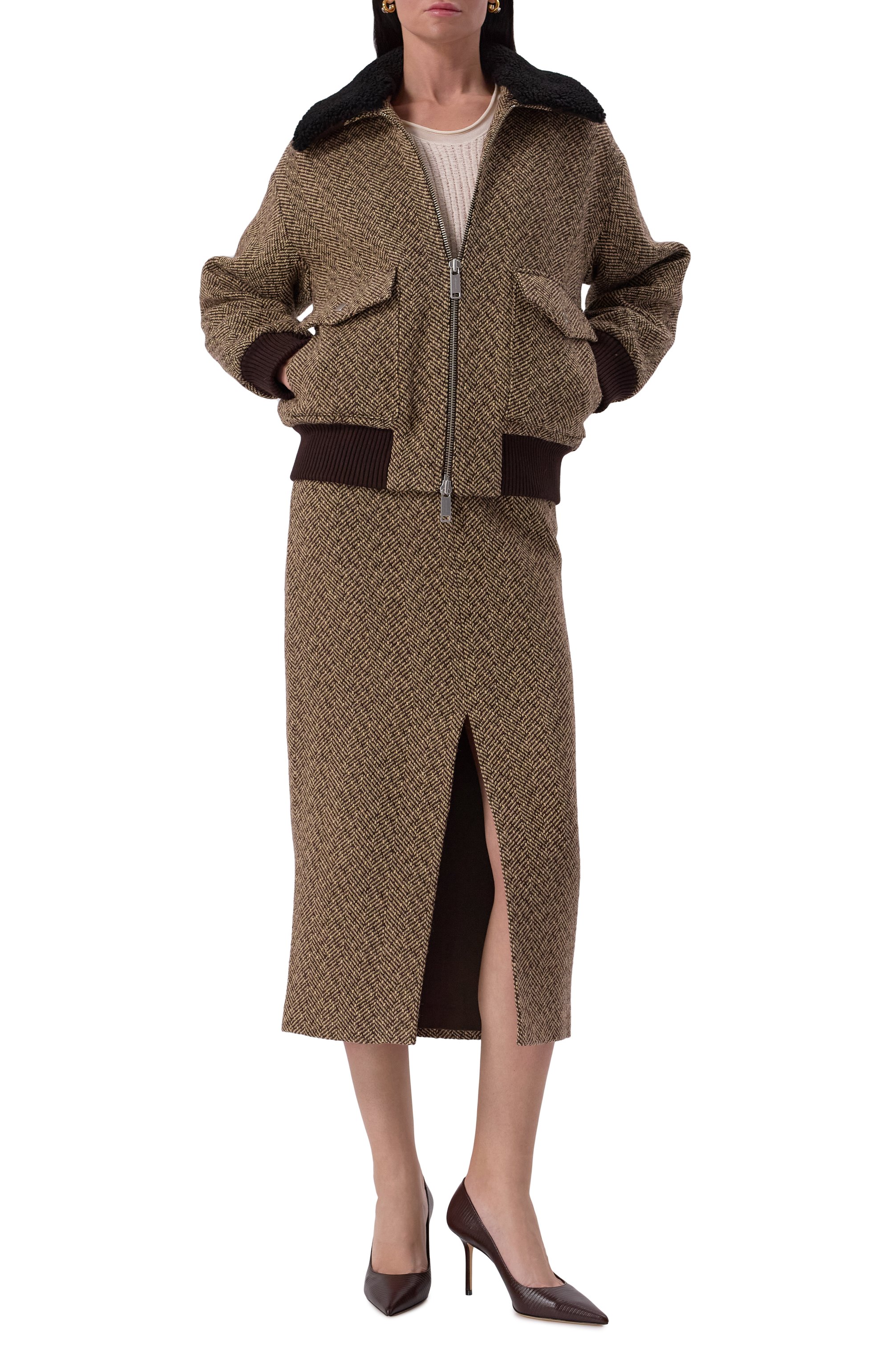 Бомбер SELF-PORTRAIT, арт. RS25-084JA-BR, фото 2