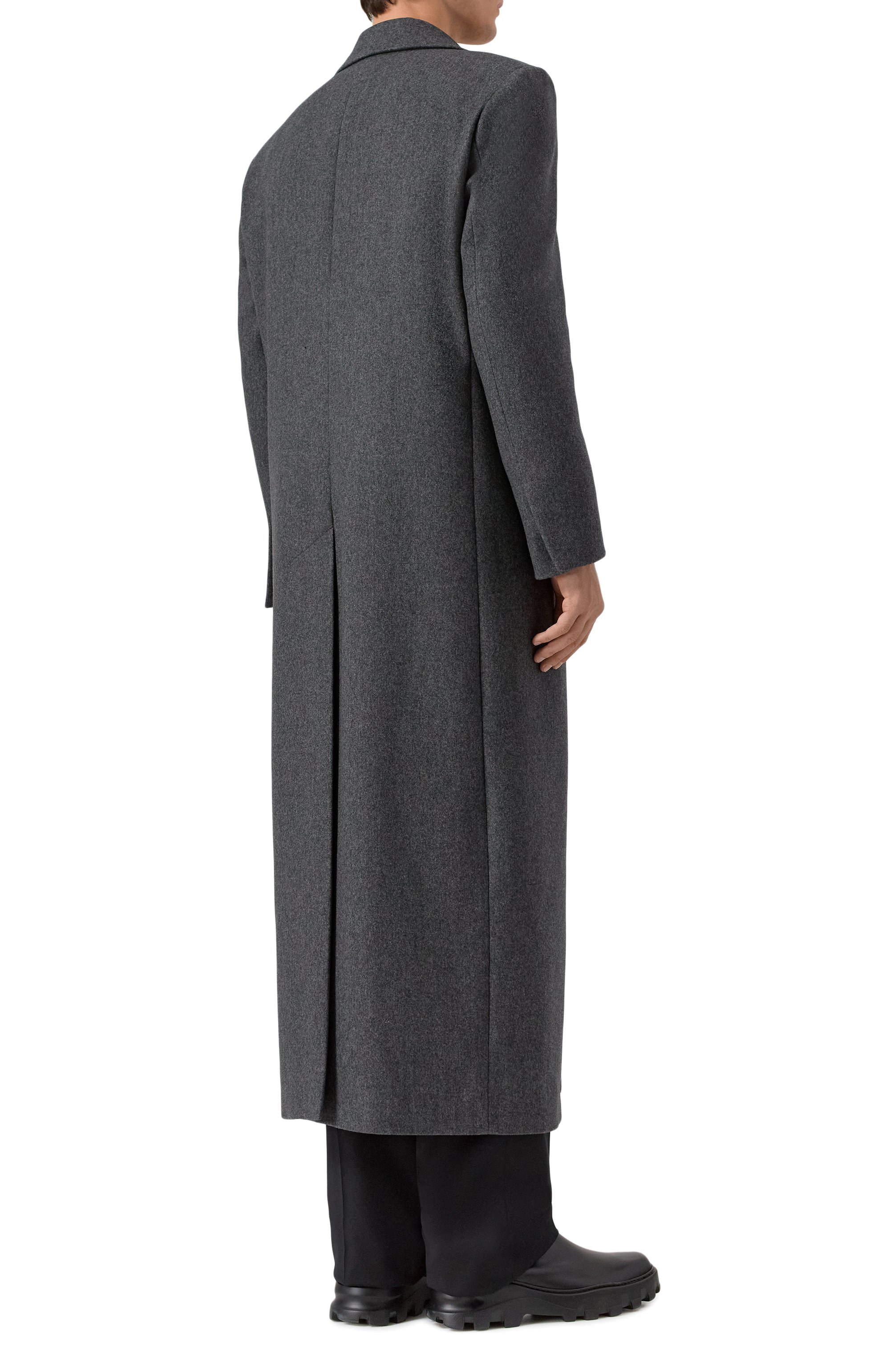 Шерстяное пальто HEVO темно-серого цвета по цене 107500 руб., арт. TRINITAP0LI L140B/I740, фото 4 Шерстяное пальто HEVO, арт. TRINITAP0LI L140B/I740, фото 4