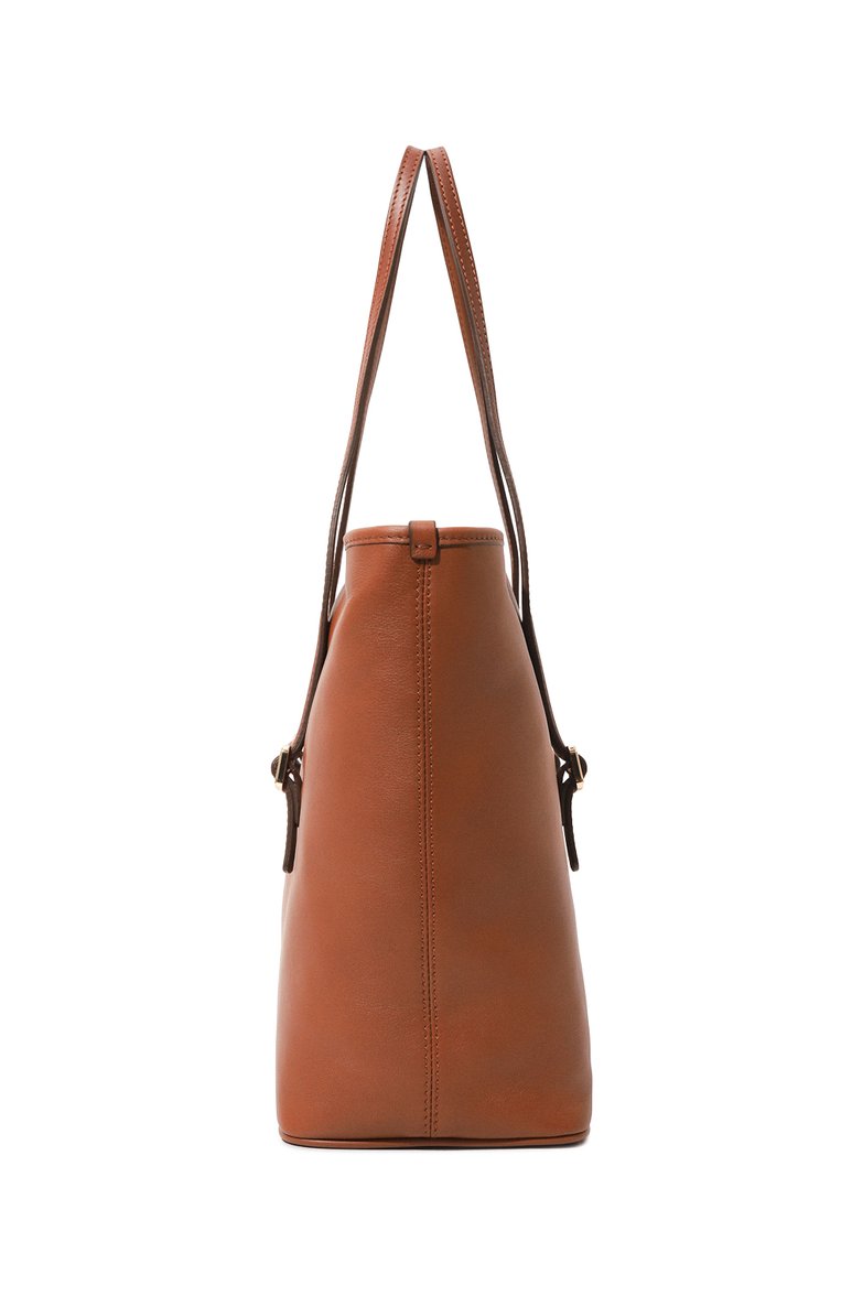 Женский сумка SANTONI коричневого цвета, арт. DFBBA2333DB-HST4C45 | Фото 6 (Материал: Натуральная кожа; Материал сплава: Проставлено; Драгоценные камни: Проставлено; Размер: large)
