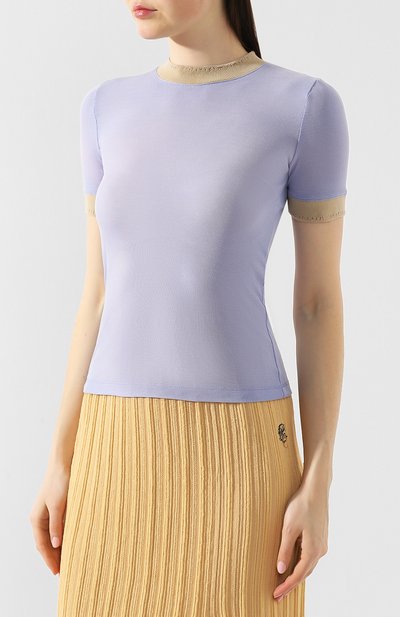 Футболка ACNE STUDIOS голубого цвета по цене 19550 руб., арт. AL0065, фото 3 Футболка ACNE STUDIOS, арт. AL0065, фото 3