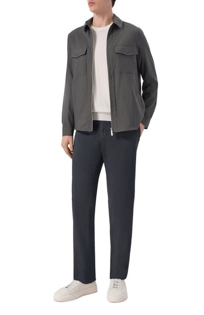 Брюки из хлопка и шелка MARCO PESCAROLO, арт. SLIM80/5300, фото 2