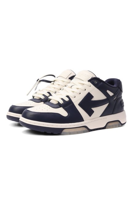 Мужс�кие кожаные кеды out of office OFF-WHITE, арт. 0MIA189F25LEA002