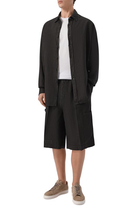 Льняные шорты InLinum C0ST/TR0PEA Серый  C0ST/TR0PEA Фото 2